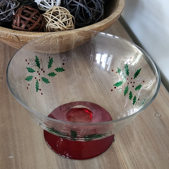 🎄 Gorham Crystal Festive Holiday Bowl – 8.5”, With Box, Christmas Elegance - Picture 4 of 16